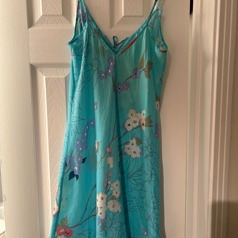 Natori Floral Turquoise Chemise